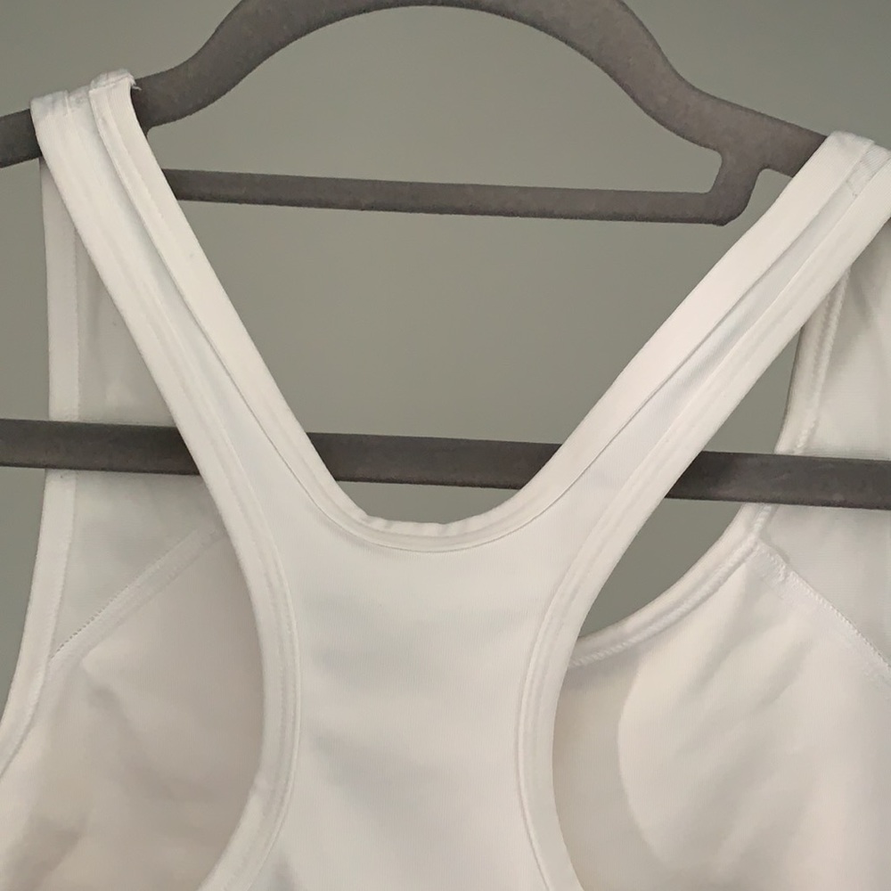 PINK sports bra. White w/logo band. Large. Cute! - Picture 6 of 7